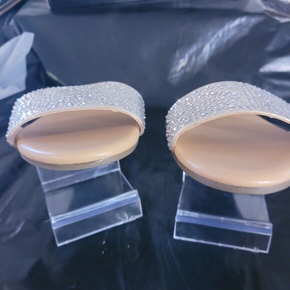 INC International Concepts Pearl Zina Pearl Gold Sz8 Slides Shiny NIB - Picture 4 of 11